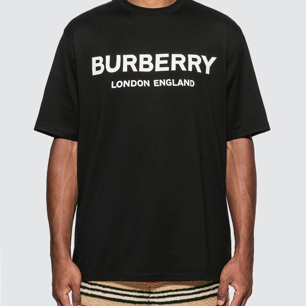 BURBERRY Logo Print Cotton T-Shirt